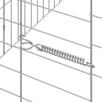 Hasenkäfig Silber 200 x 78 x 78 cm Verzinkter Stahl