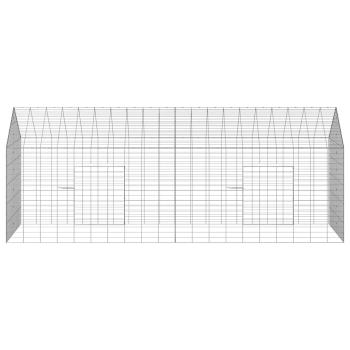 Hasenkäfig Silber 400 x 78 x 78 cm Verzinkter Stahl