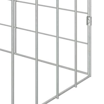 Hasenkäfig Silber 400 x 78 x 78 cm Verzinkter Stahl