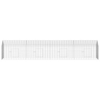 Hasenkäfig Silber 400 x 78 x 78 cm Verzinkter Stahl