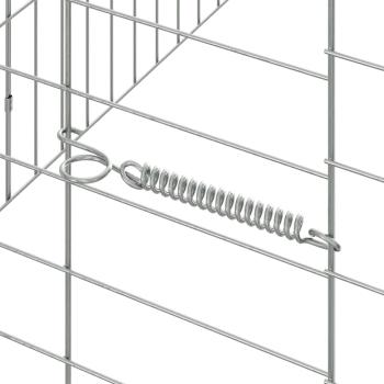 Hasenkäfig Silber 400 x 78 x 78 cm Verzinkter Stahl