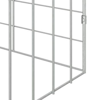 Hasenkäfig Silber 600 x 78 x 78 cm Verzinkter Stahl