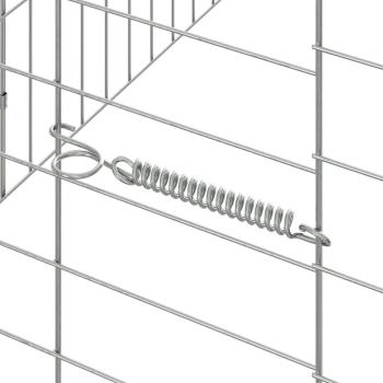 Hasenkäfig Silber 400 x 78 x 78 cm Verzinkter Stahl