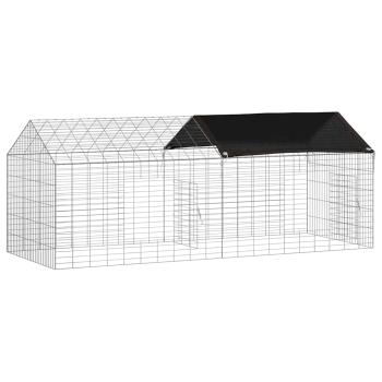 Hasenkäfig Silber 200 x 78 x 78 cm Verzinkter Stahl