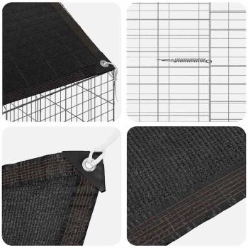 Hasenkäfig Silber 400 x 78 x 78 cm Verzinkter Stahl