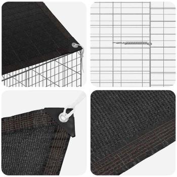 Hasenkäfig Silber 400 x 78 x 78 cm Verzinkter Stahl