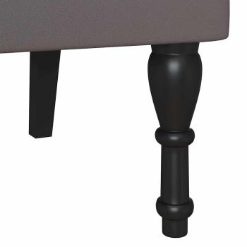 Chesterfield Bank Grau 119,5 x 64,5 x 75 cm Kunstleder