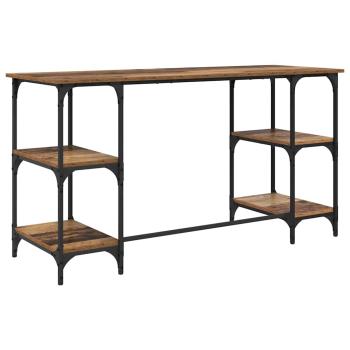 Schreibtisch mit Regal Altholz 140 x 50 x 75 cm Holzwerkstoff