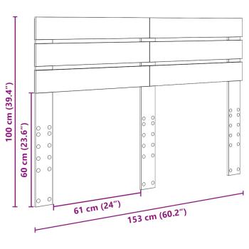 Kopfteil mit Kopfteil Artisan-Eiche 150 cm Holzwerkstoff
