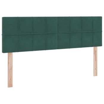Aufbewahrungsbett mit Matratze Dunkelgrün 140 x 190 cm Samt