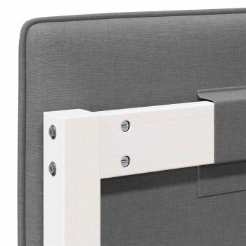 Gepolstertes Kopfteil mit Kopfteil Weiß und Hellgrau 150 cm