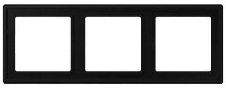 ARDEBO.de Jung LSZ983BFSWM Rahmen, 3fach, Serie LS ZERO, graphitschwarz matt