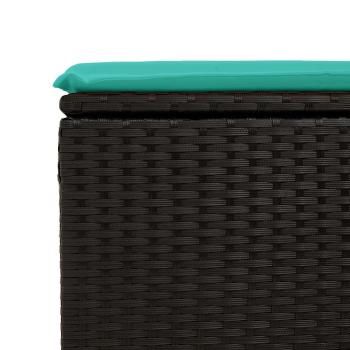 6-tlg. Garten-Sofagarnitur mit Kissen Schwarz Poly Rattan