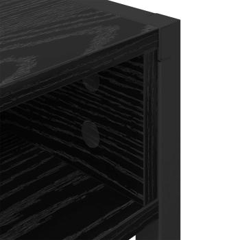 Schreibtisch mit Speicher Schwarz Eichen-Optik 100 x 50 x 75 cm