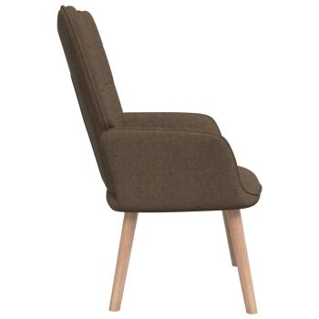 Relaxsessel mit Hocker Braun Stoff