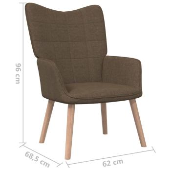 Relaxsessel mit Hocker Braun Stoff