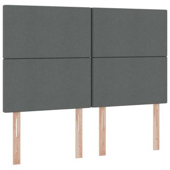 Aufbewahrungsbett Dunkelgrau 140 x 190 cm Kunstleder