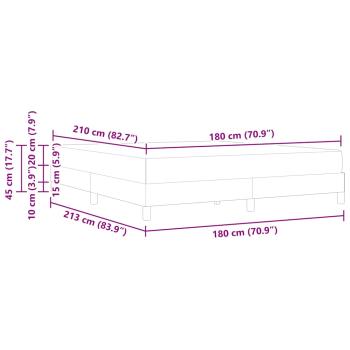 Boxspringbett mit Matratze Dunkelgrau 180 x 210 cm Samt