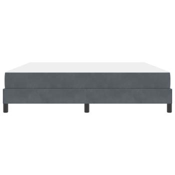 Boxspringbett mit Matratze Dunkelgrau 180 x 210 cm Samt