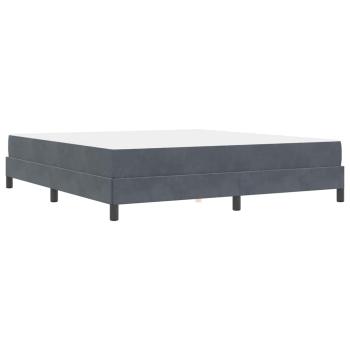 Boxspringbett mit Matratze Dunkelgrau 180 x 210 cm Samt