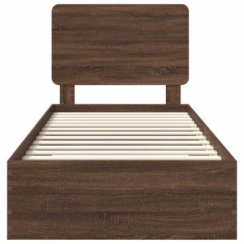 Bettrahmen Braun Eichen-Optik 100 x 200 cm Holzwerkstoff