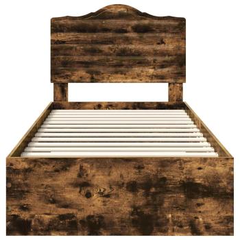 Bettrahmen Geräucherte Eiche 75 x 190 cm Holzwerkstoff