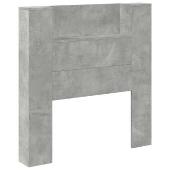 Kopfteil Beton Grau 100 x 16,5 x 103,5 cm Holzwerkstoff