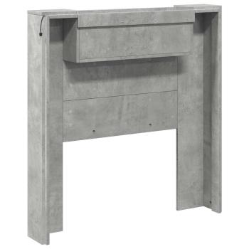 Kopfteil Beton Grau 100 x 16,5 x 103,5 cm Holzwerkstoff