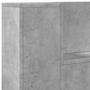 Kopfteil Beton Grau 100 x 16,5 x 103,5 cm Holzwerkstoff