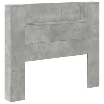 Kopfteil Beton Grau 120 x 16,5 x 103,5 cm Holzwerkstoff