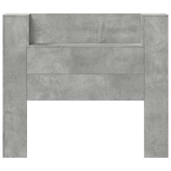Kopfteil Beton Grau 120 x 16,5 x 103,5 cm Holzwerkstoff