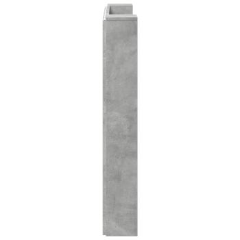 Kopfteil Beton Grau 120 x 16,5 x 103,5 cm Holzwerkstoff