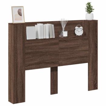 Kopfteil Braun Eichen-Optik 140 x 16,5 x 103,5 cm Holzwerkstoff