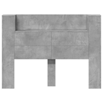 Kopfteil Beton Grau 140 x 16,5 x 103,5 cm Holzwerkstoff