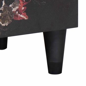 Nachttisch mit Tür 2 pcs Schwarz 40 x 33 x 46 cm