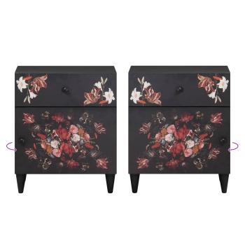 Nachttisch Mehrfarbig 50 x 33 x 60 cm Massivholz Mango