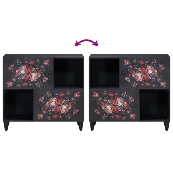 Stauraumschränke Mehrfarbig 80 x 33,5 x 75 cm Massivholz Mango