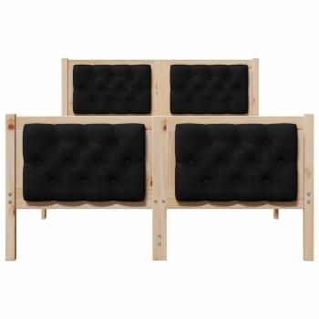 Bettrahmen Schwarz 135 x 190 cm Massives Kiefernholz