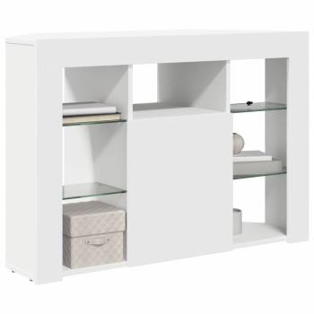 Eck-LED-TV-Schrank 100x40x68cm Weiß Holzwerkstoff