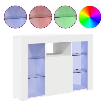 Eck-LED-TV-Schrank 100x40x68cm Weiß Holzwerkstoff
