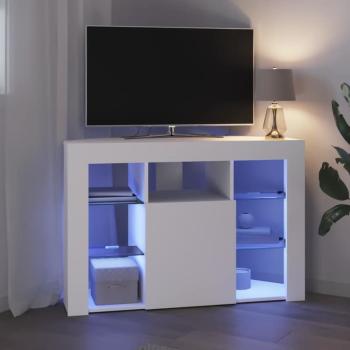Eck-LED-TV-Schrank 100x40x68cm Weiß Holzwerkstoff