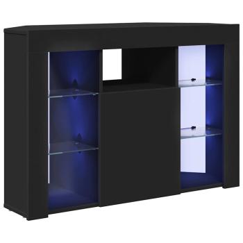 Eck-LED-TV-Schrank Schwarz 105 x 40 x 68 cm Holzwerkstoff
