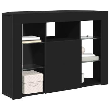 Eck-LED-TV-Schrank Schwarz 105 x 40 x 68 cm Holzwerkstoff
