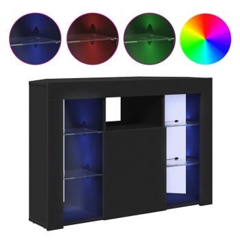 Eck-LED-TV-Schrank Schwarz 105 x 40 x 68 cm Holzwerkstoff