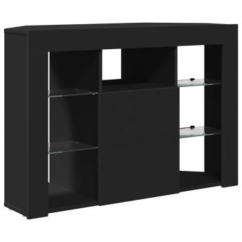 Eck-LED-TV-Schrank Schwarz 105 x 40 x 68 cm Holzwerkstoff