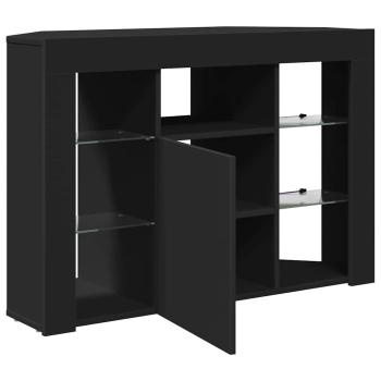 Eck-LED-TV-Schrank Schwarz 105 x 40 x 68 cm Holzwerkstoff