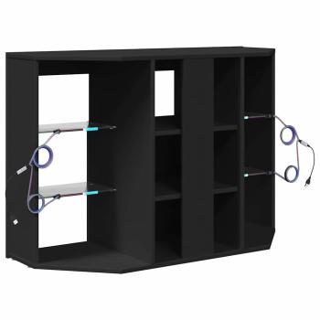 Eck-LED-TV-Schrank Schwarz 105 x 40 x 68 cm Holzwerkstoff
