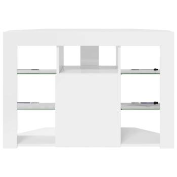 Eck-LED-TV-Schrank Wandmontiert Hochglanz Weiß 105 x 40 x 68 cm
