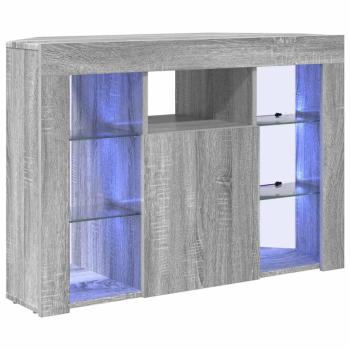 Eck-LED-TV-Schrank Graues Sonoma 105 x 40 x 68 cm Holzwerkstoff
