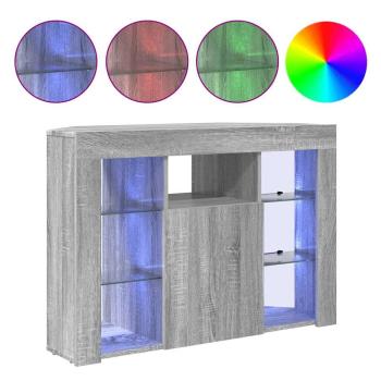 Eck-LED-TV-Schrank Graues Sonoma 105 x 40 x 68 cm Holzwerkstoff